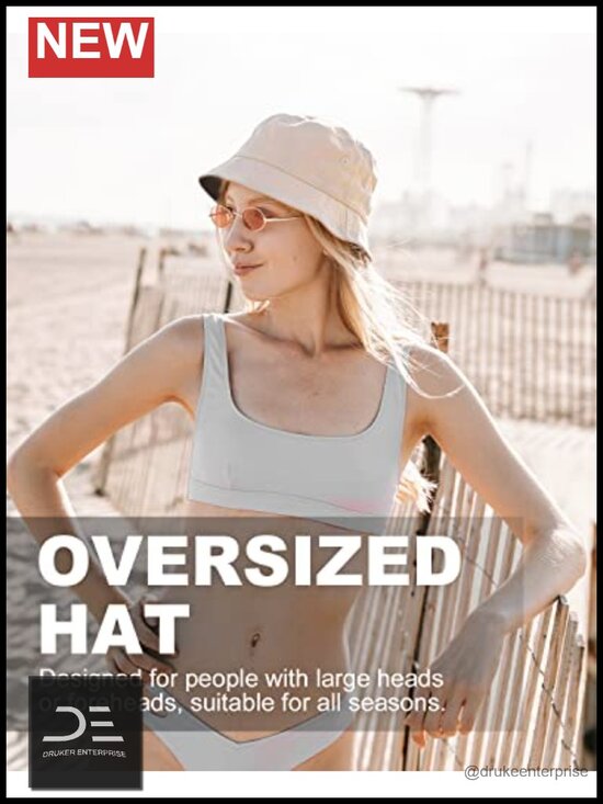 XXL Reversible Bucket Hat with Chin Strap for Men Women main image 6
